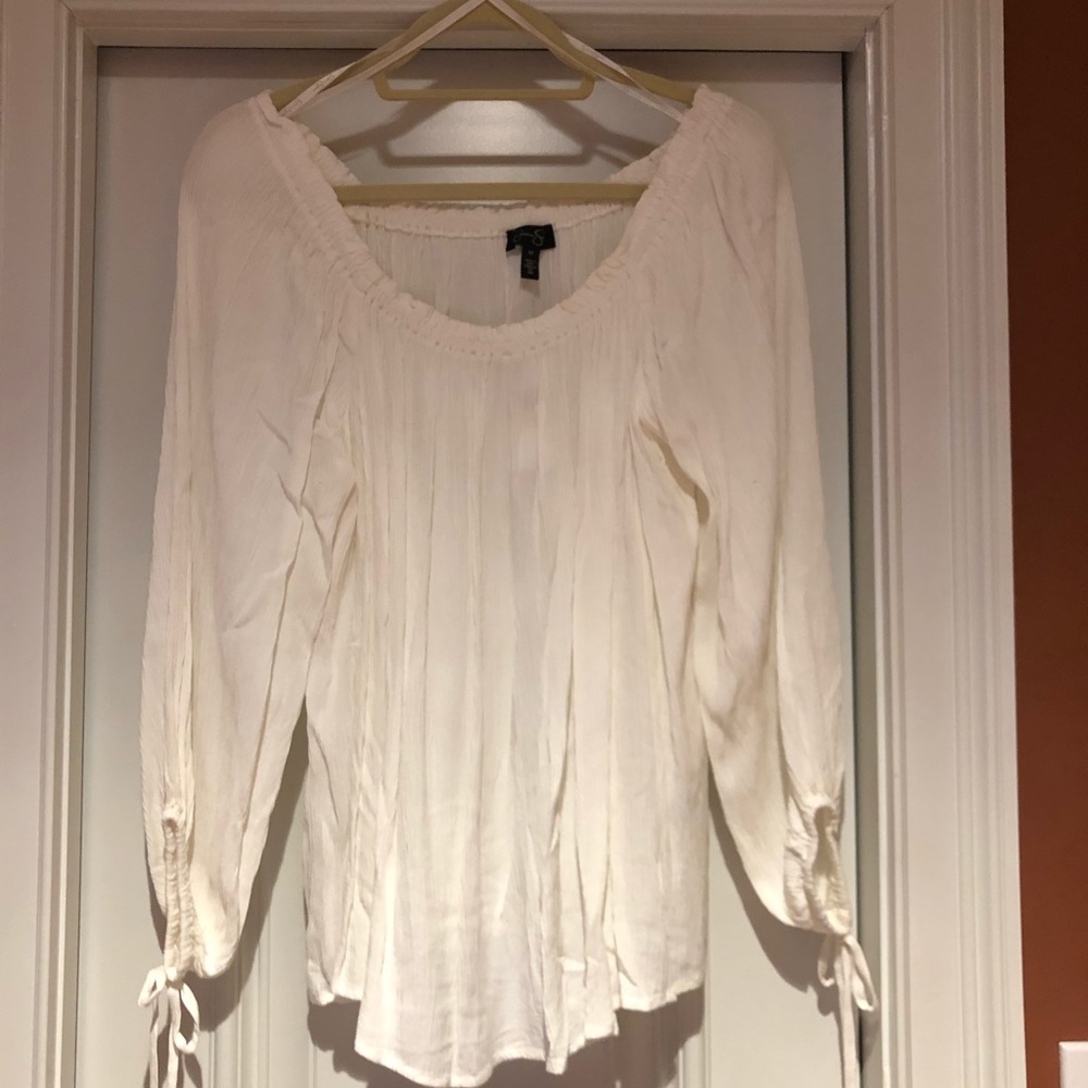 White off the shoulder top